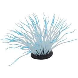 PennPlax AquaPlants Artificial Soft Silicone Sea Anemone Aquarium Plant Blue; 1ea-One Size