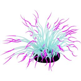 PennPlax AquaPlants Artificial Soft Silicone Sea Anemone Aquarium Plant Pink; 1ea-One Size